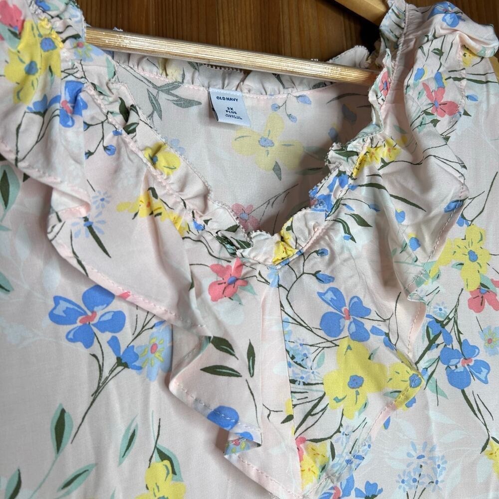 Old Navy Euro Summer Resort Romantic Babydoll Preppy Boho Maxi Dress Women's 2X - Picture 4 of 9